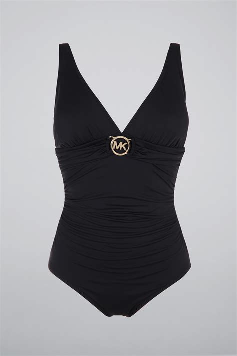 michael kors black one piece bathing suit|Women's Black Swimwear .